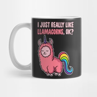 I Just Really Like Llamacorns OK ? Cute Llama Toddlers Kids print Mug